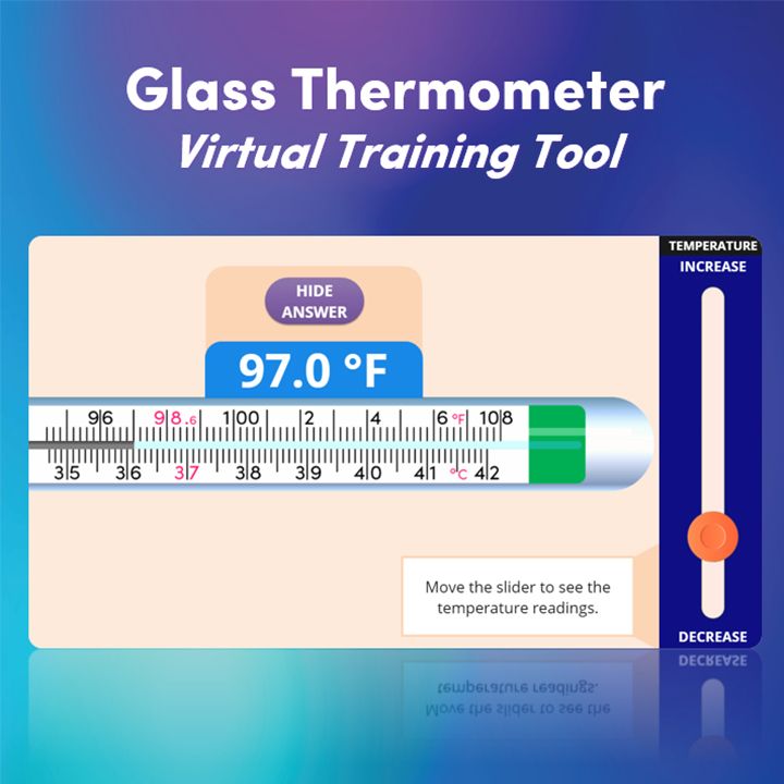 screenshot of the glass thermometer interaction