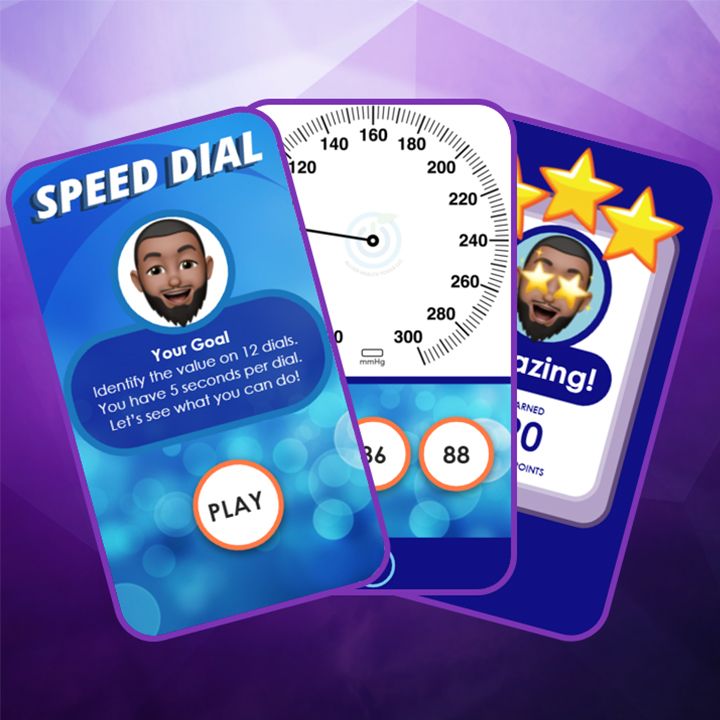 screenshot of the speed dial game