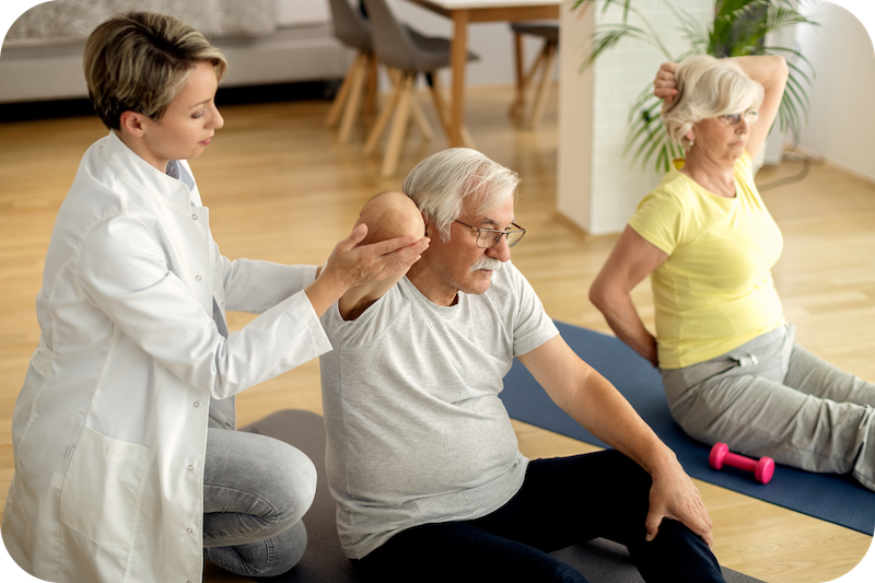 Physiotherapie ist ein großer Bestandteil der rehabilitativ-aktivierenden Pflege