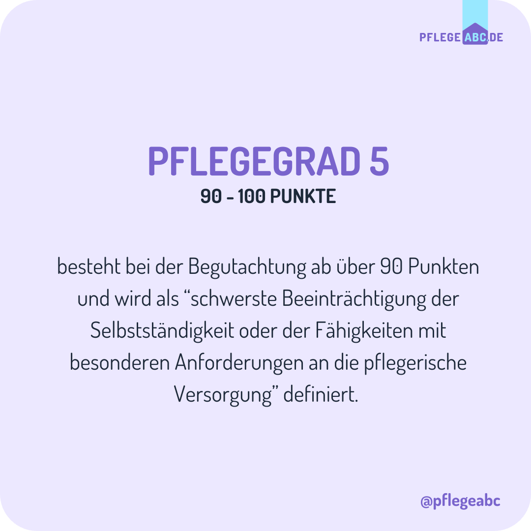 Pflegegrad 5 90-100 Punkte