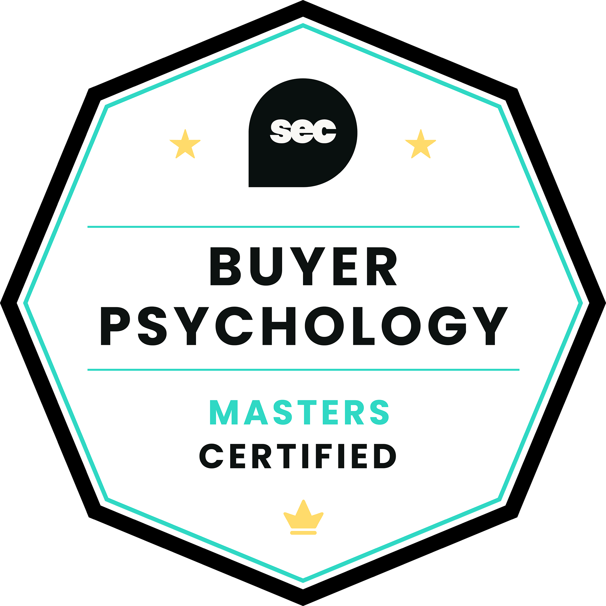 SEC | Buyer Psychology Certified | Masters badge