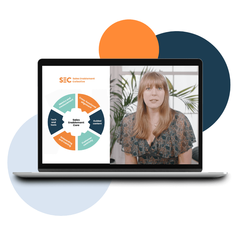 SEC | Sales Enablement Certified: Core template and action shot