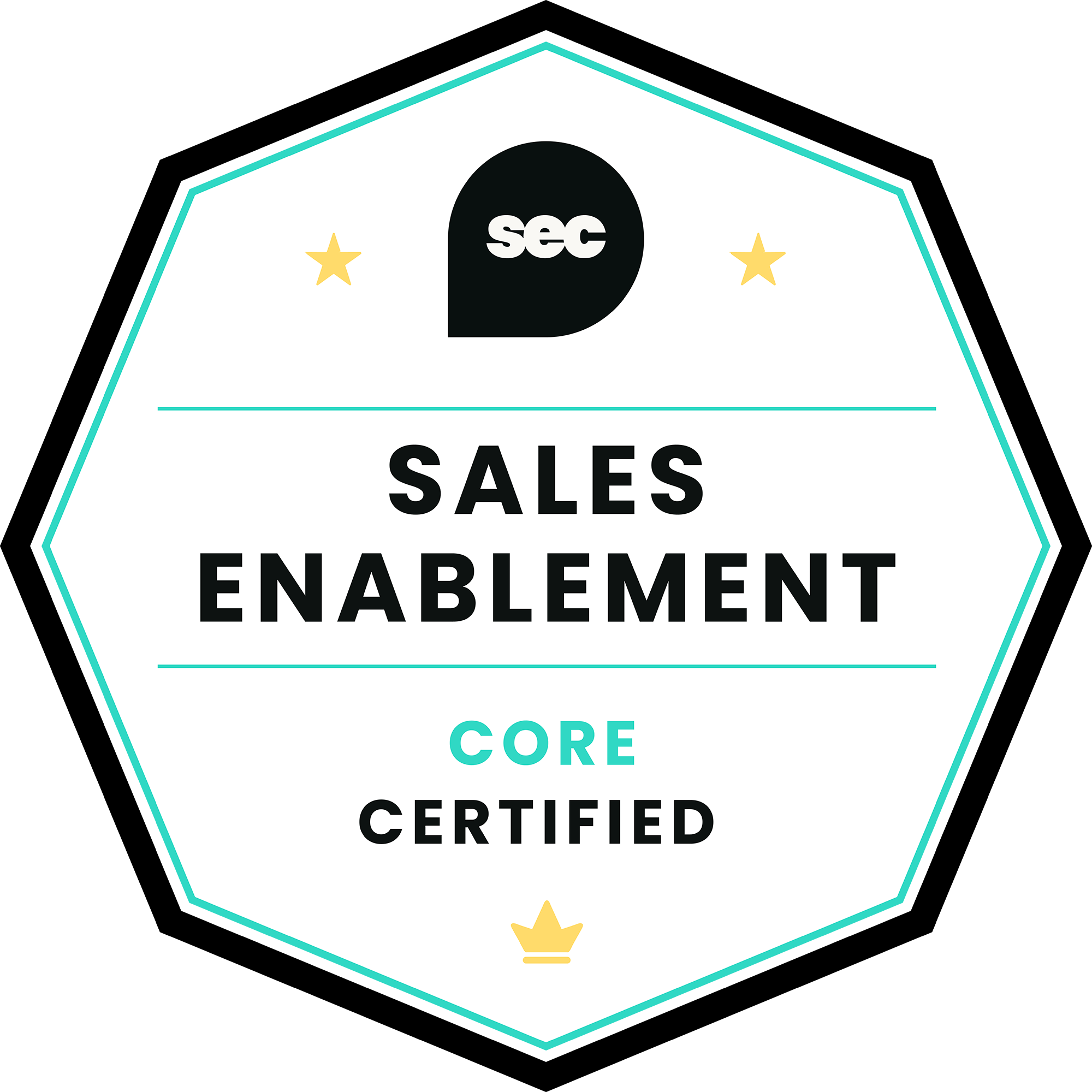 Sales Enablement Certified: Core badge