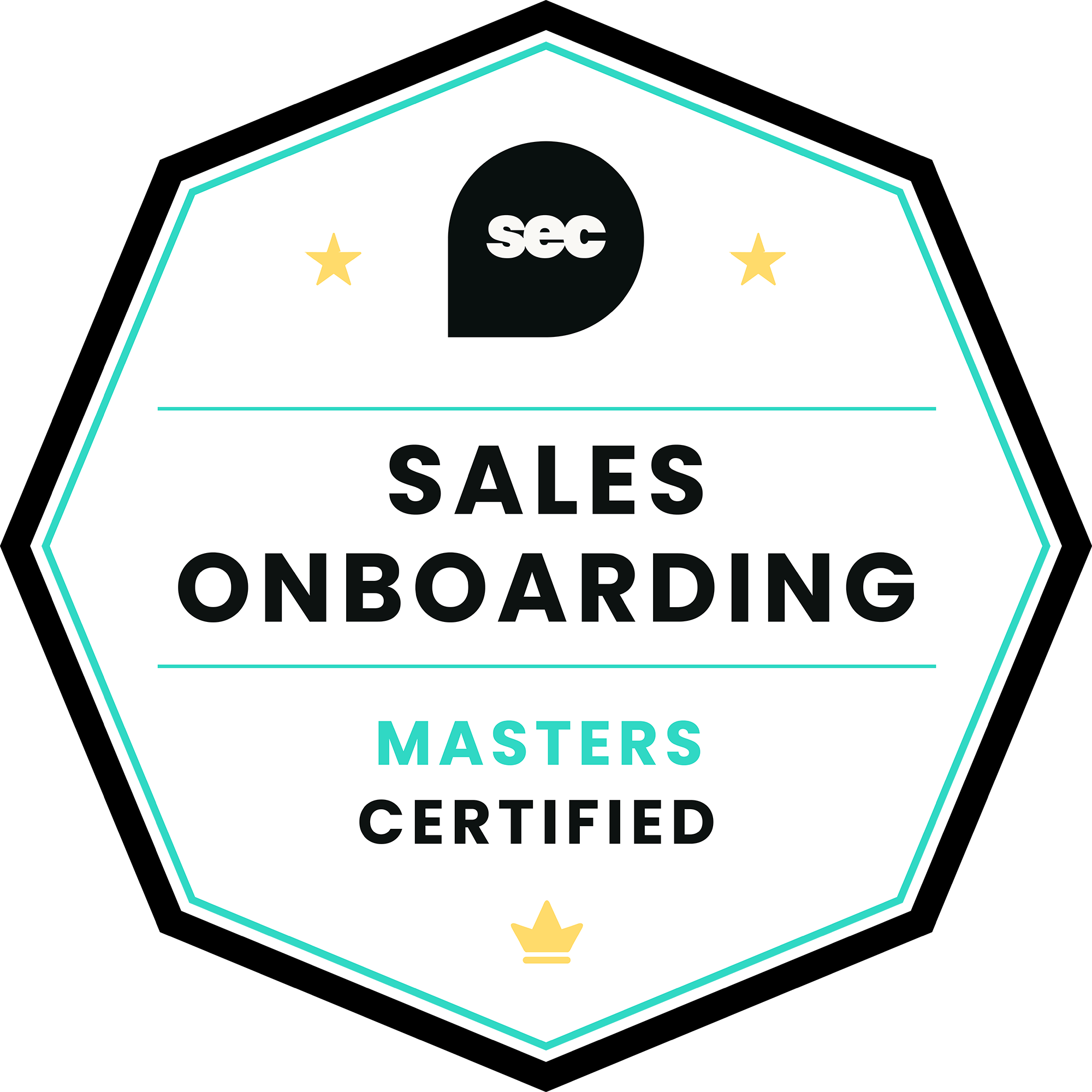 Sales Onboarding Certified | Masters badge