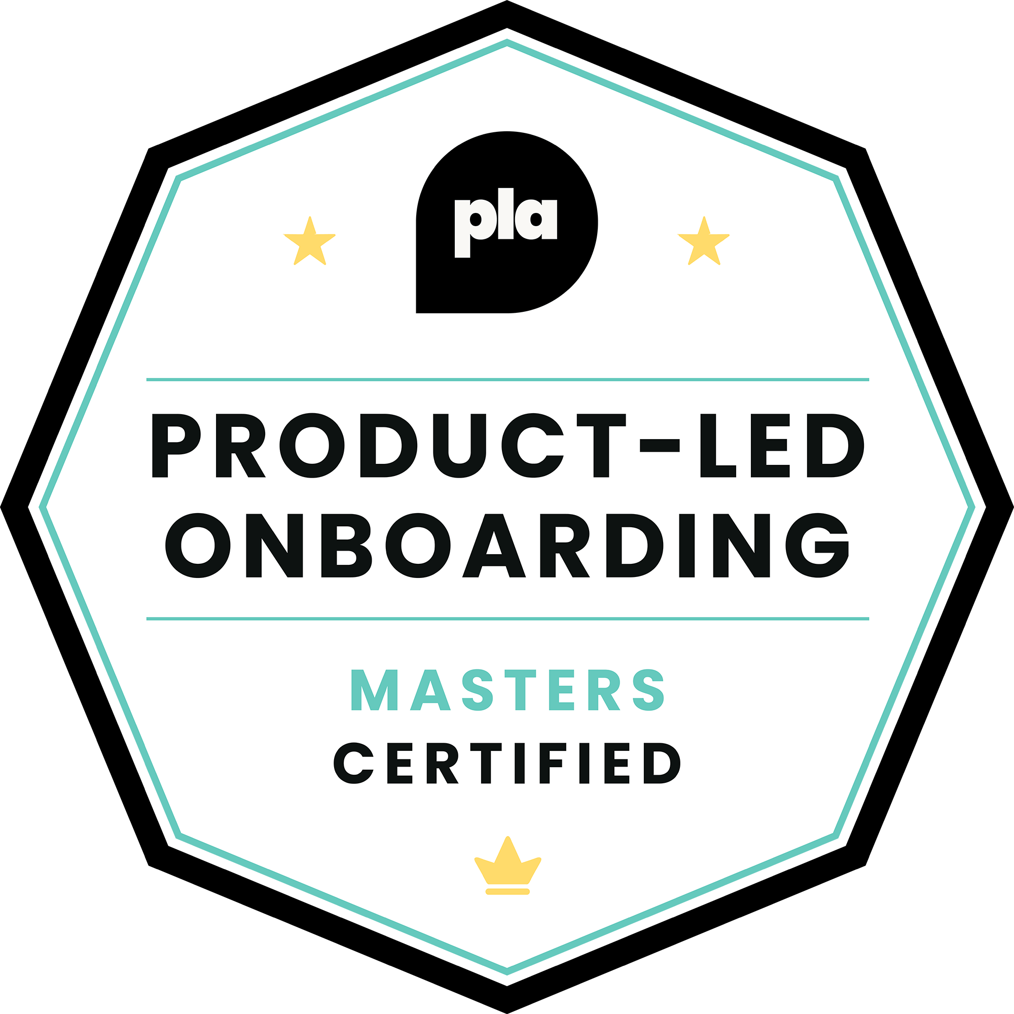 Product-Led Onboarding Certified | Masters badge