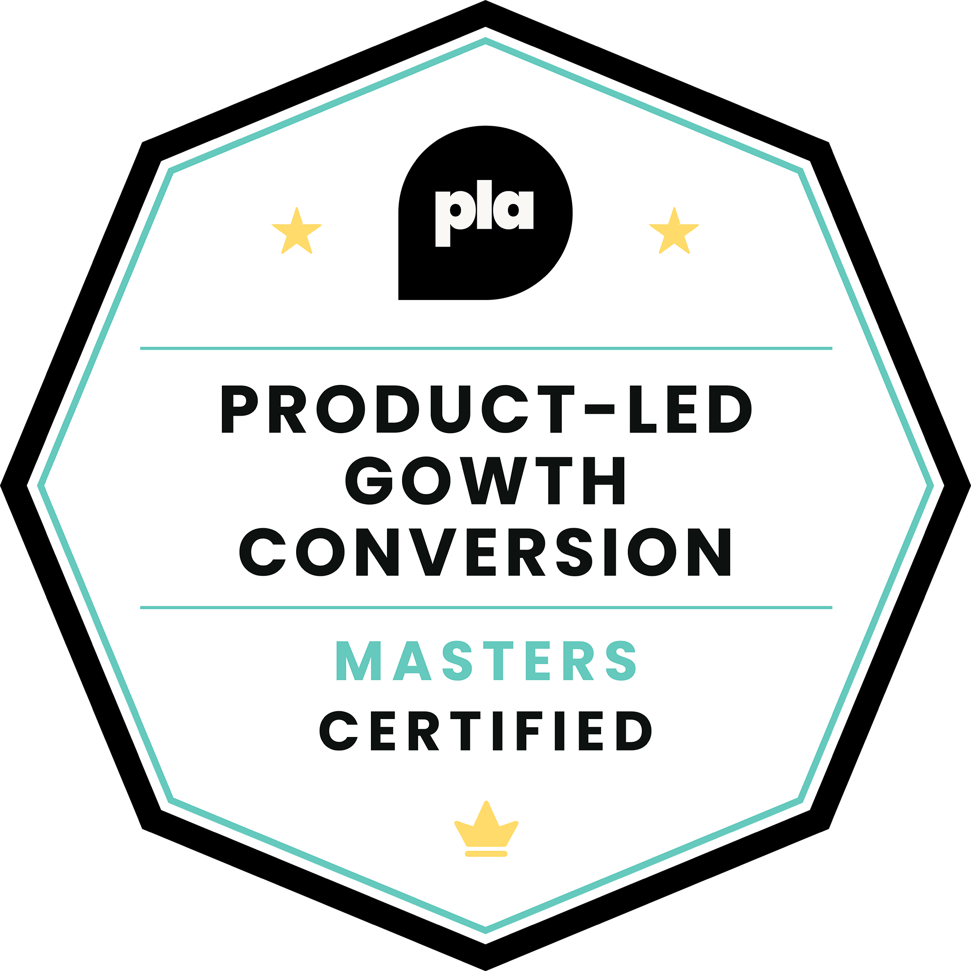 Product-Led Growth Conversion Certified | Masters badge