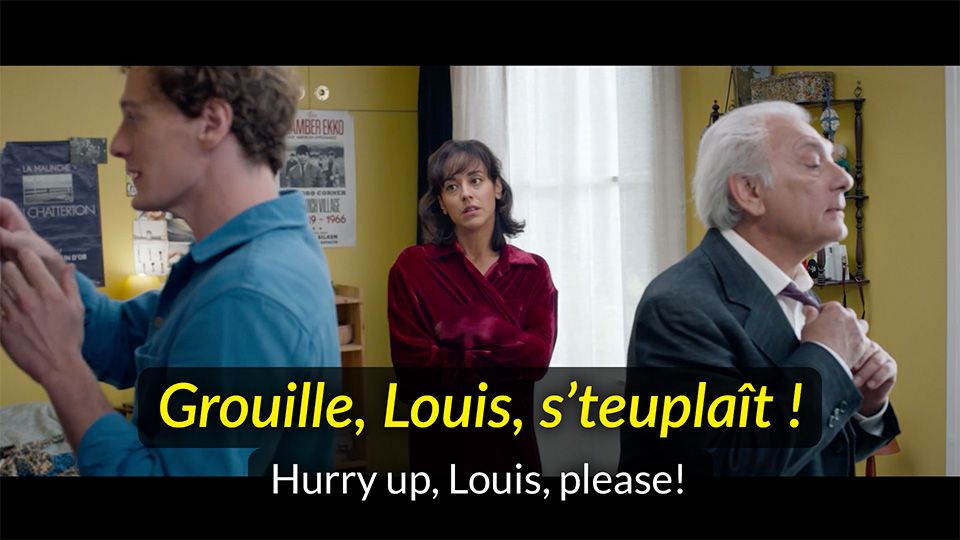 Scene from “Telmah” with French slang