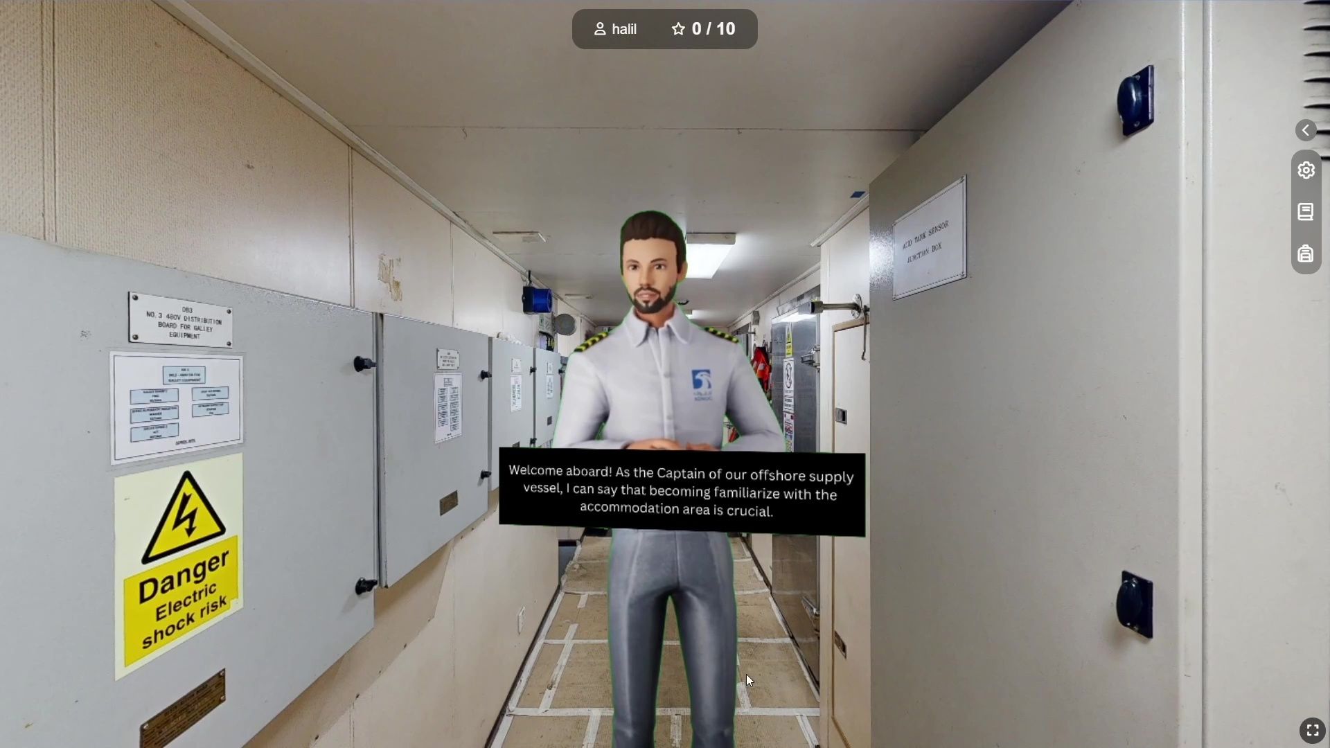 Virtual Captain telling digital twin technology and course
