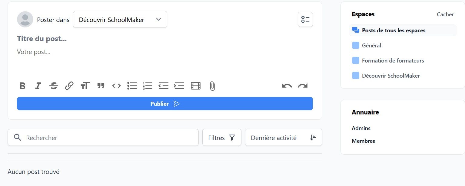 Schoolmaker - communauté