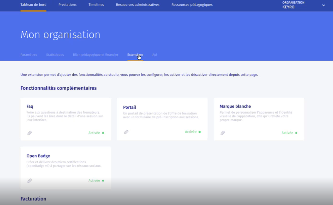 Interface keyro