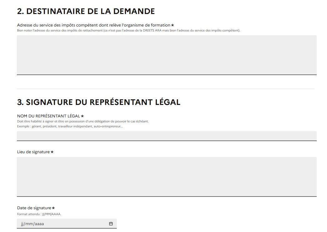 Organisme formation exoneration TVA 