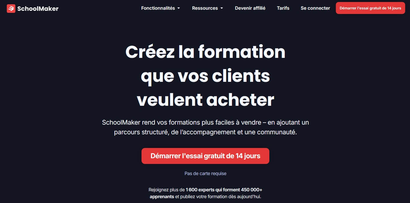 Plateforme SchoolMaker