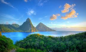 image of the pitons in Saint lucia