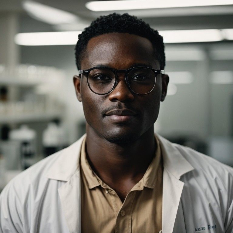 Picture of Nick, the Statistician in the sample lab.