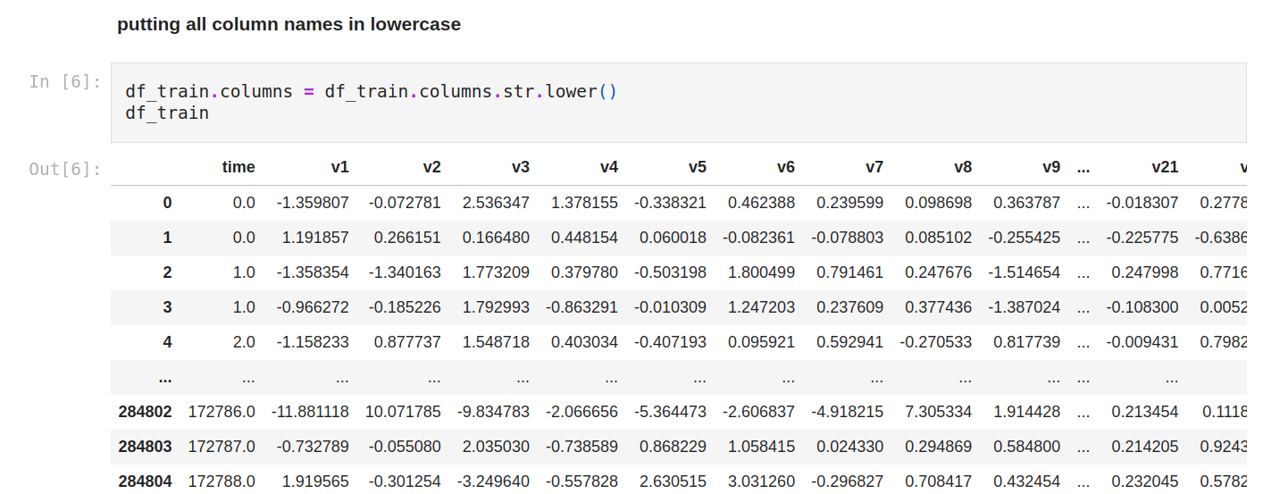 shape of the dataset