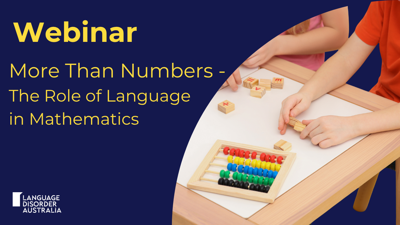 Webinar: More than Numbers: The Role of Language in Mathematics