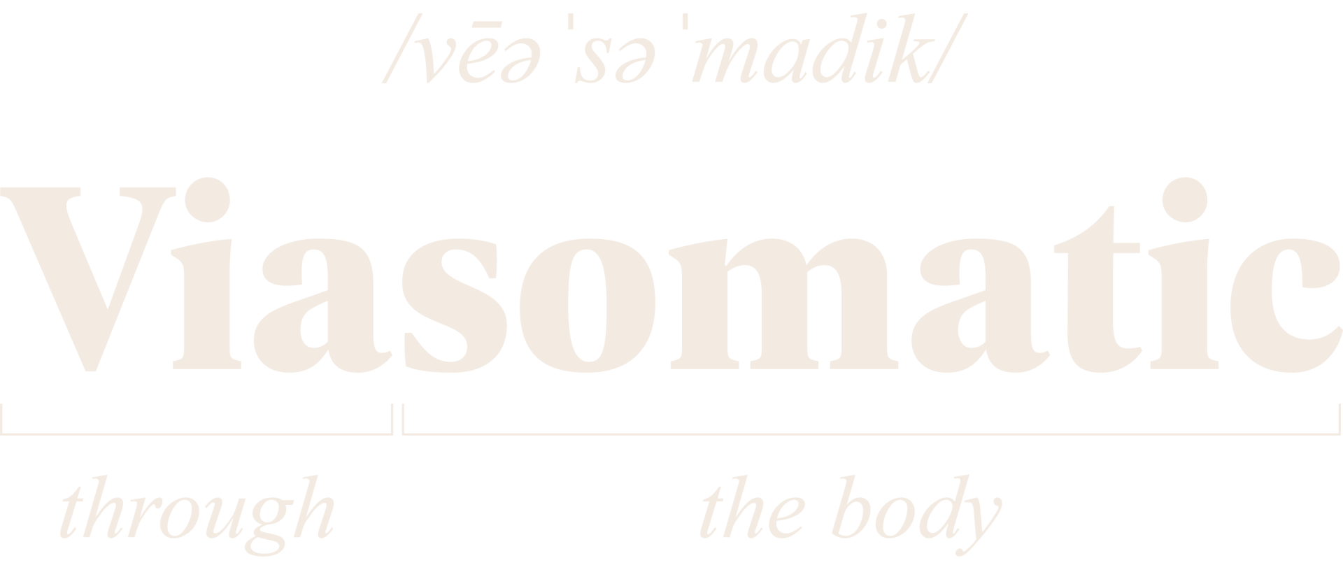 Viasomatic, through the body