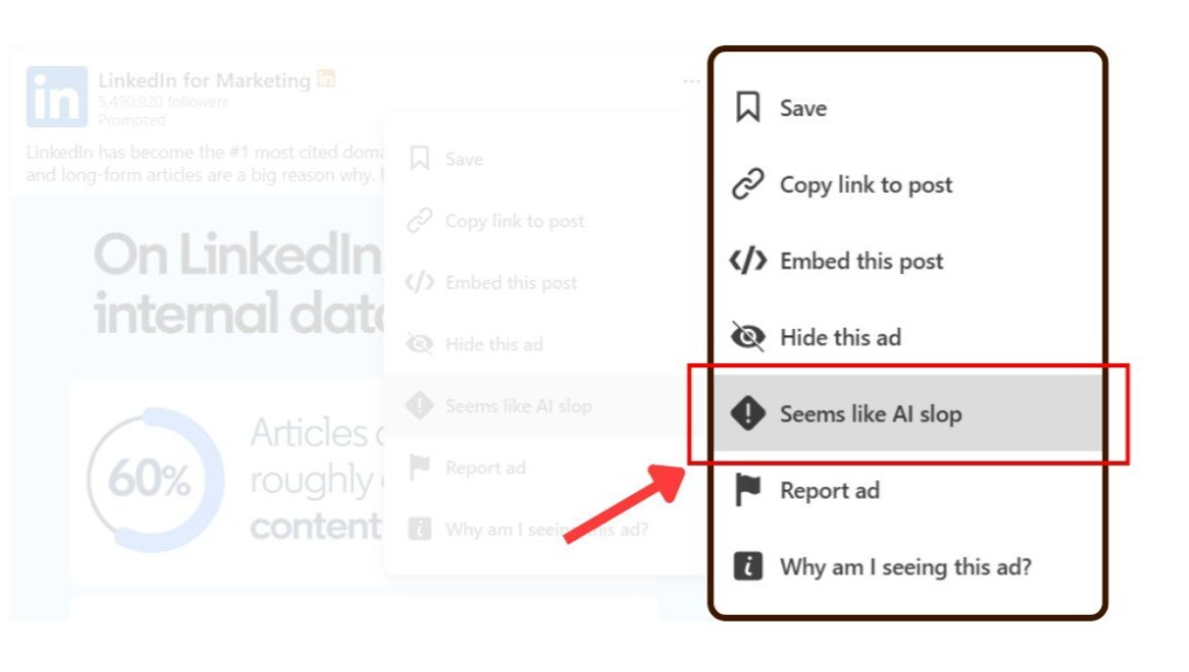 LinkedIn AI slop flag screenshot placeholder