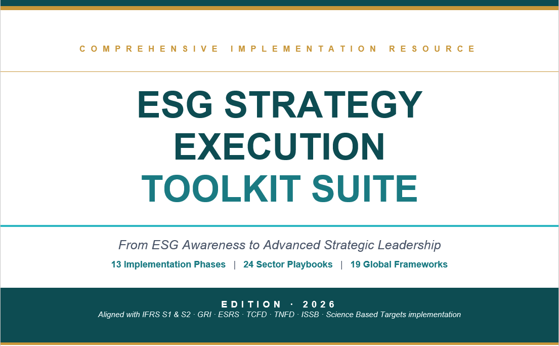 ESG Strategy Execution Toolkit Suite — cover visual