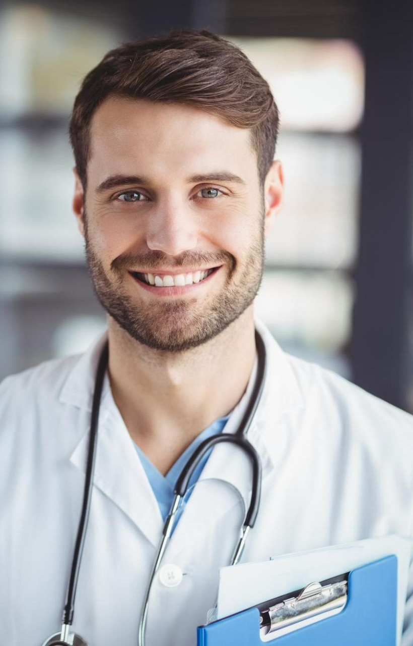 Female practitioner smiling