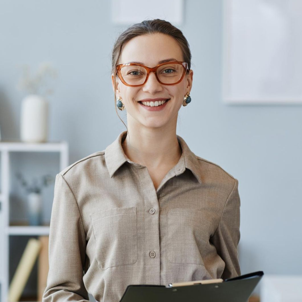 Female practitioner smiling