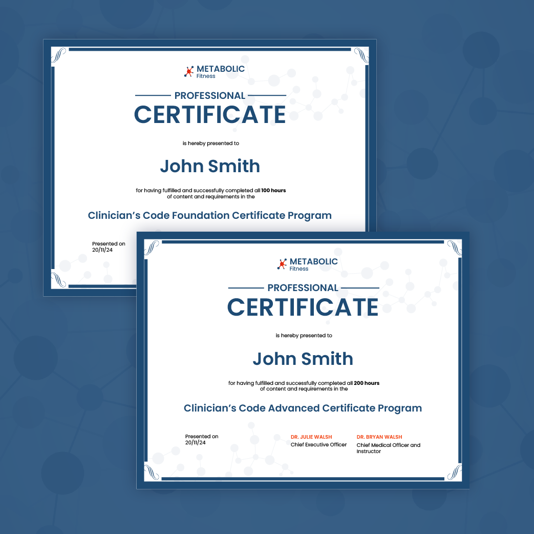 Blood chemistry Certificate of completion