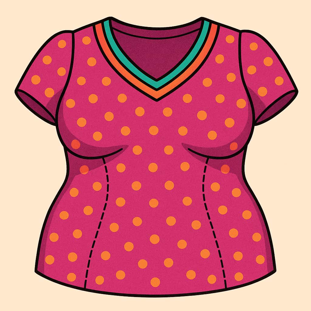 Eine Frau zecihnet den Oberteil Grundschnitt auf Schneiderpapier