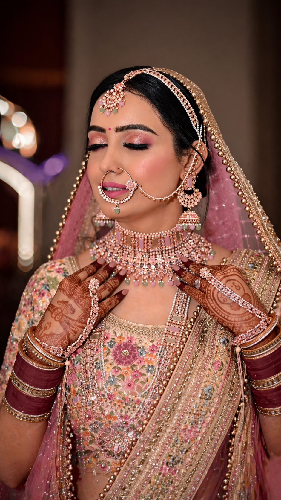 Student work — bridal makeup