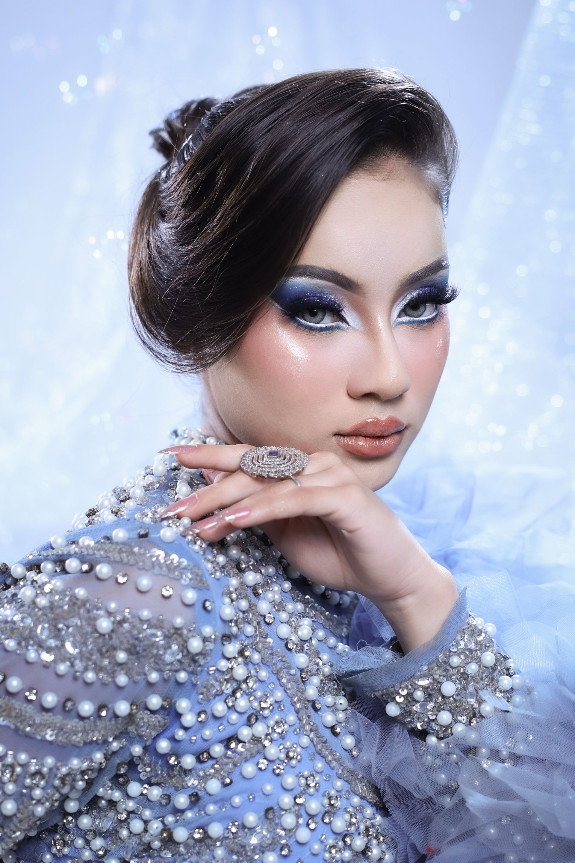 Luxury editorial bridal makeup look