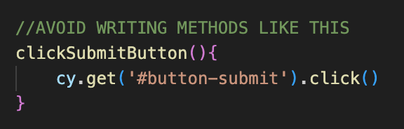 one line cypress method to click on the button