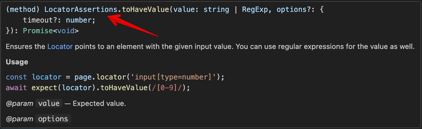 Locator Assertion VS Code pop up