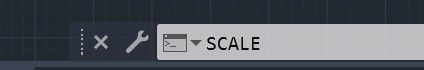 Screenshot of Command Prompt Bar showing SCALE command being entered