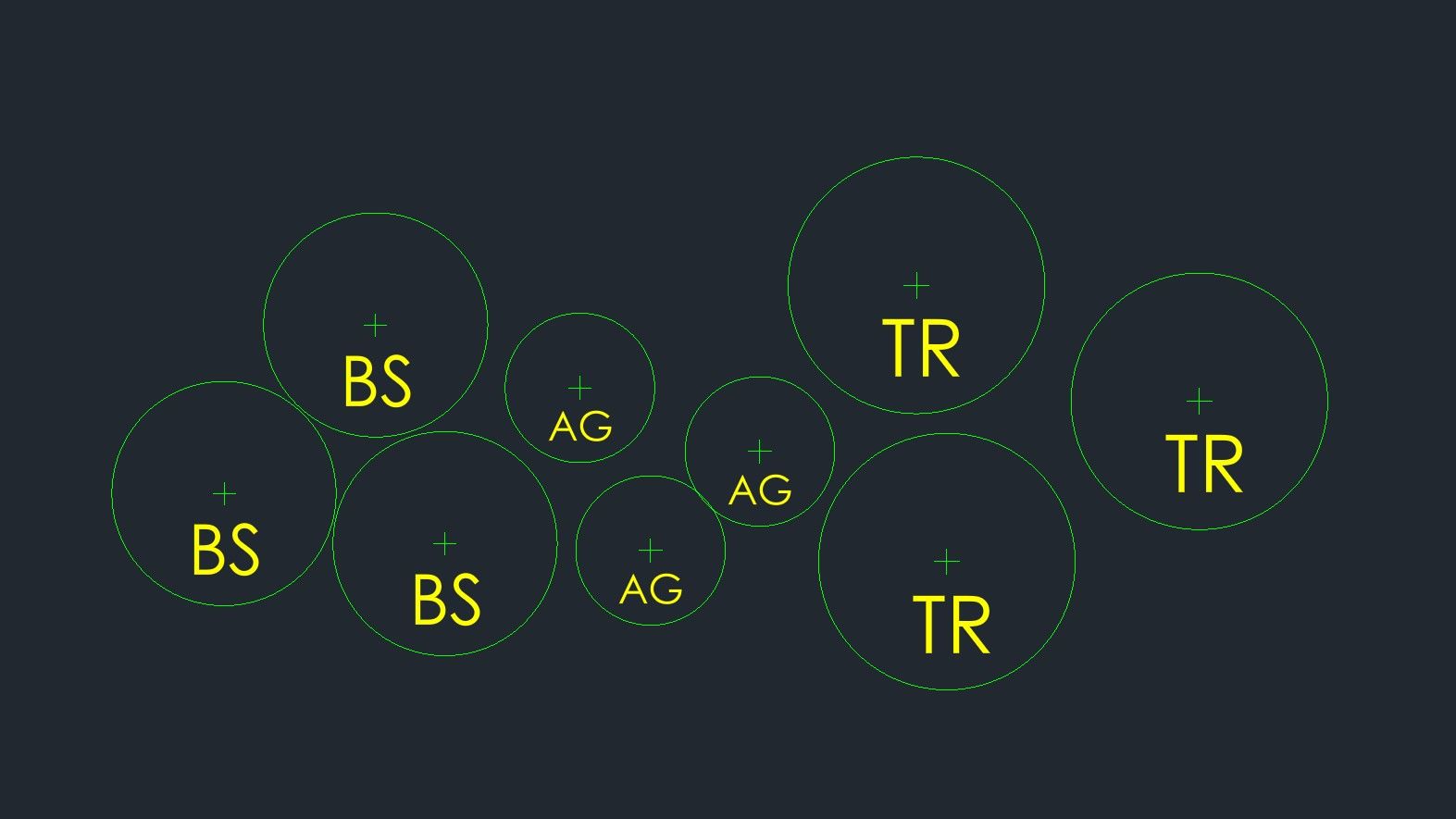 single line shrub cad blocks