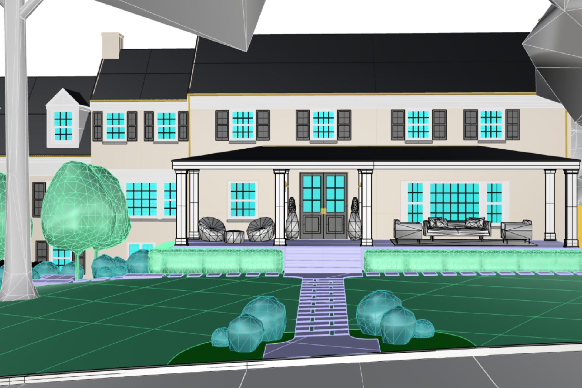 the complete landscape design workflow: build 3d model