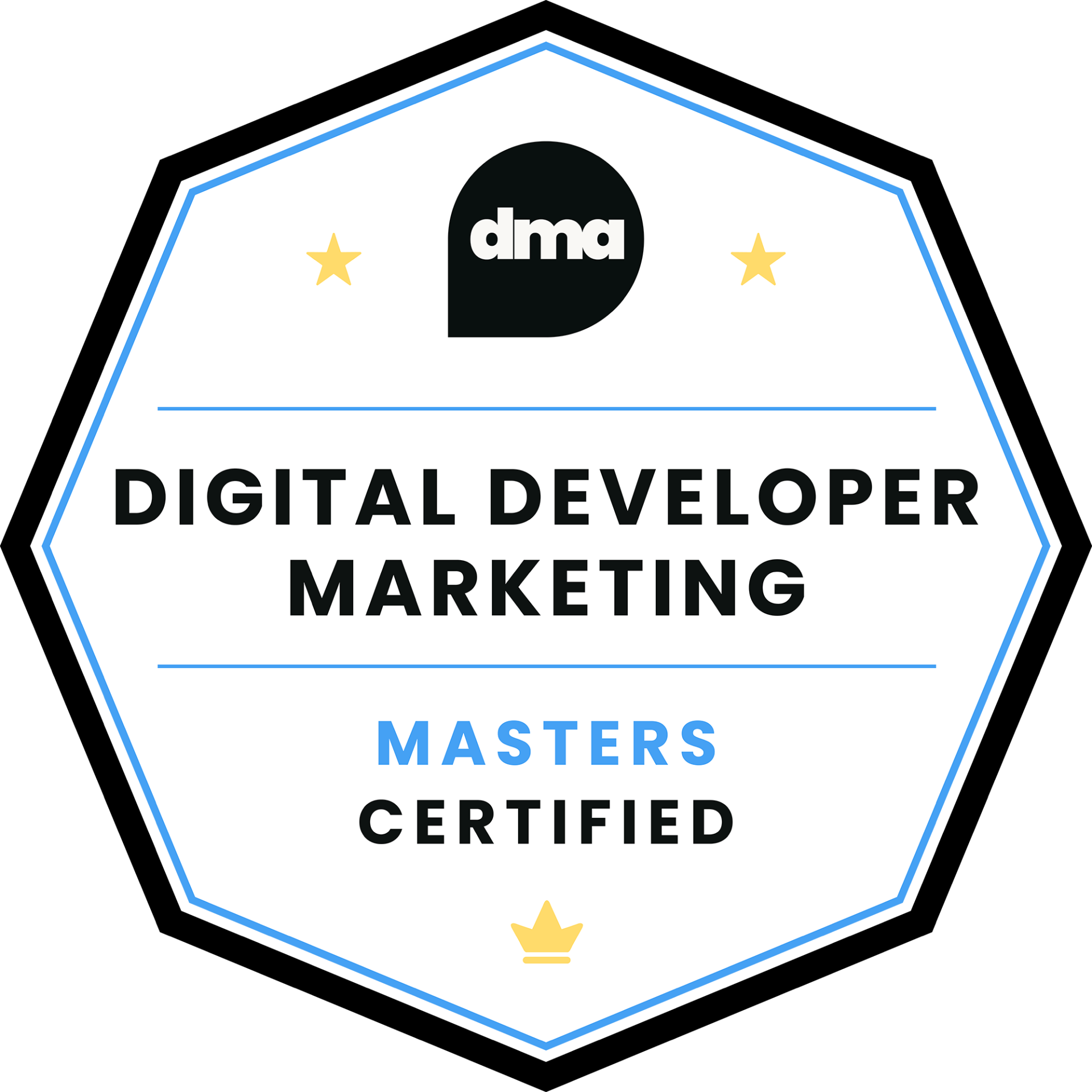 Digital Developer Marketing Certified | Masters badge