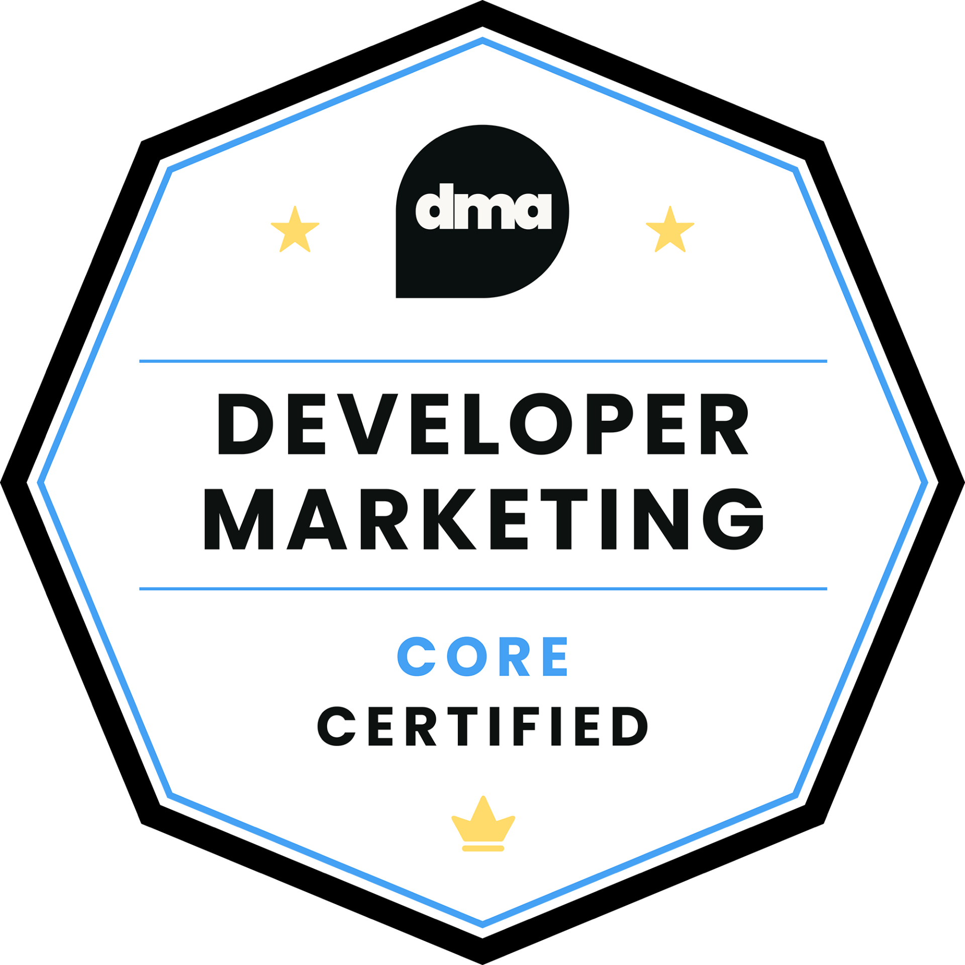 Developer Marketing Certified: Core badge