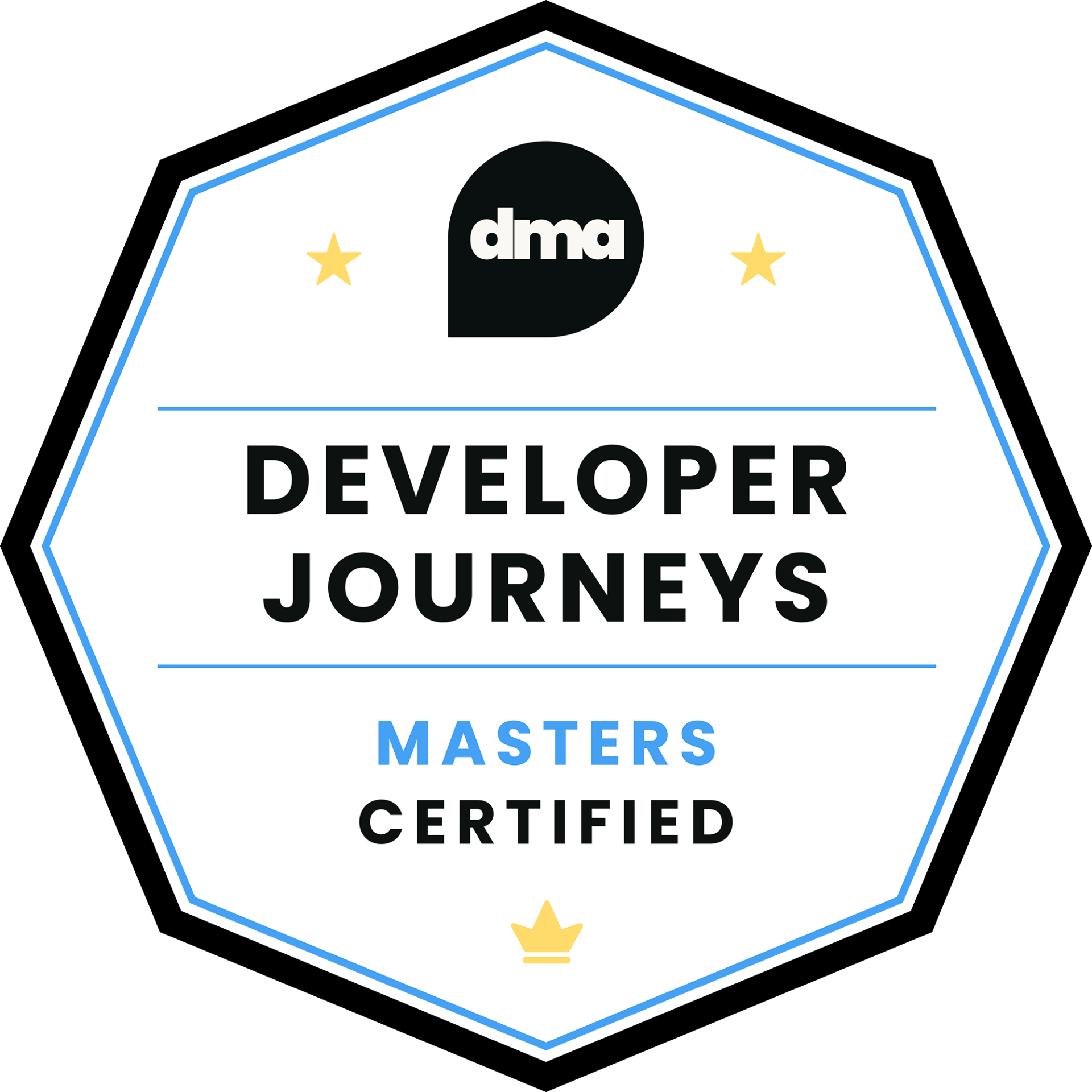 Developer Journeys Certified | Masters badge