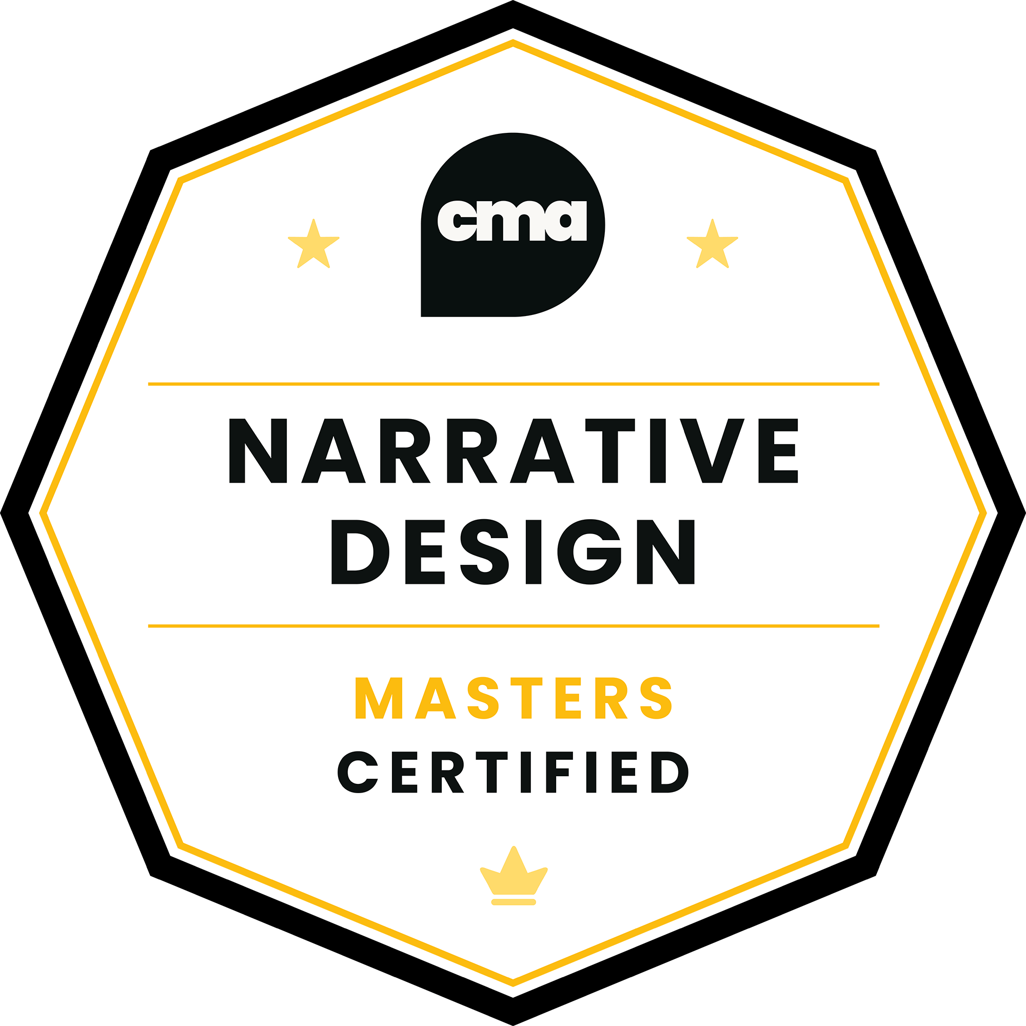 Narrative Design Certified | Masters badge