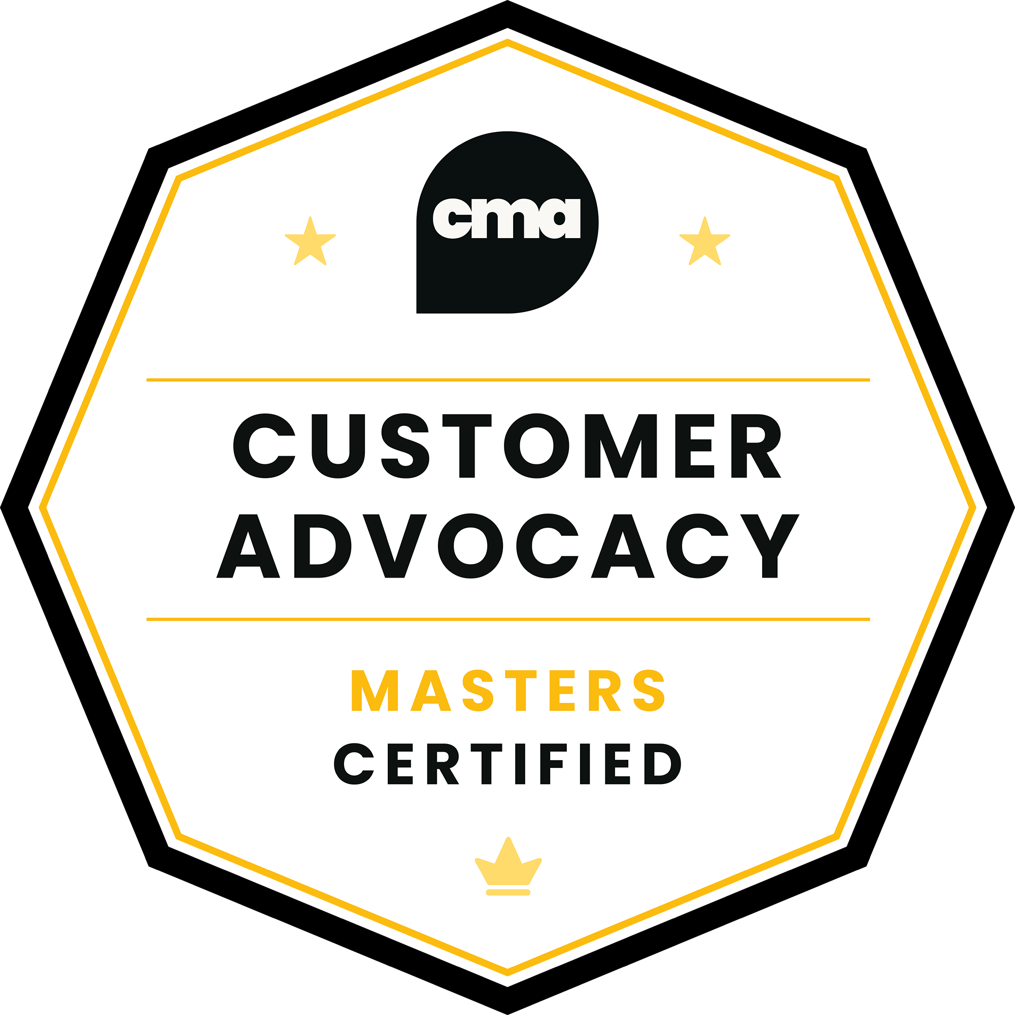 Customer Advocacy Certified | Masters badge