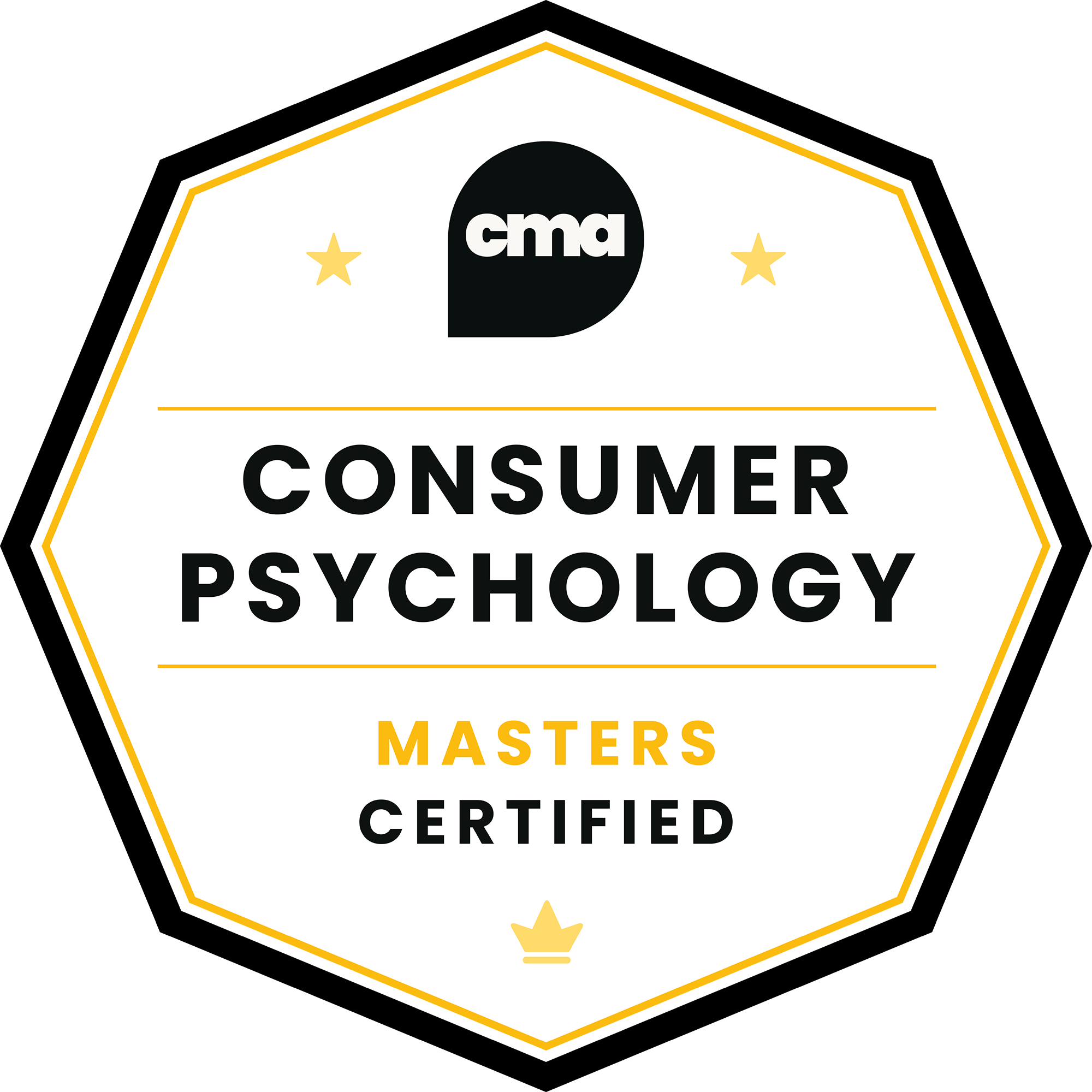 Consumer Psychology Certified | Masters badge