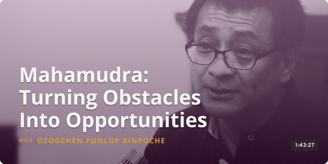 Mahamudra: Turning Obstacles Into Opportunities - Dzogchen Ponlop Rinpoche