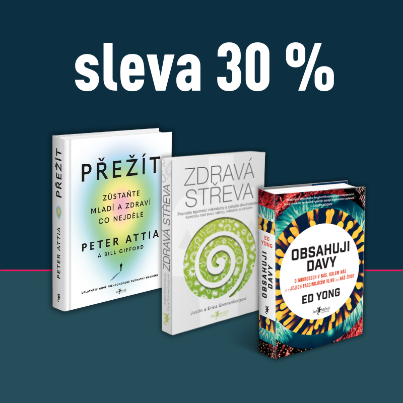 30% sleva na knihy Obsahuji davy, Přežít a Zdravá střeva