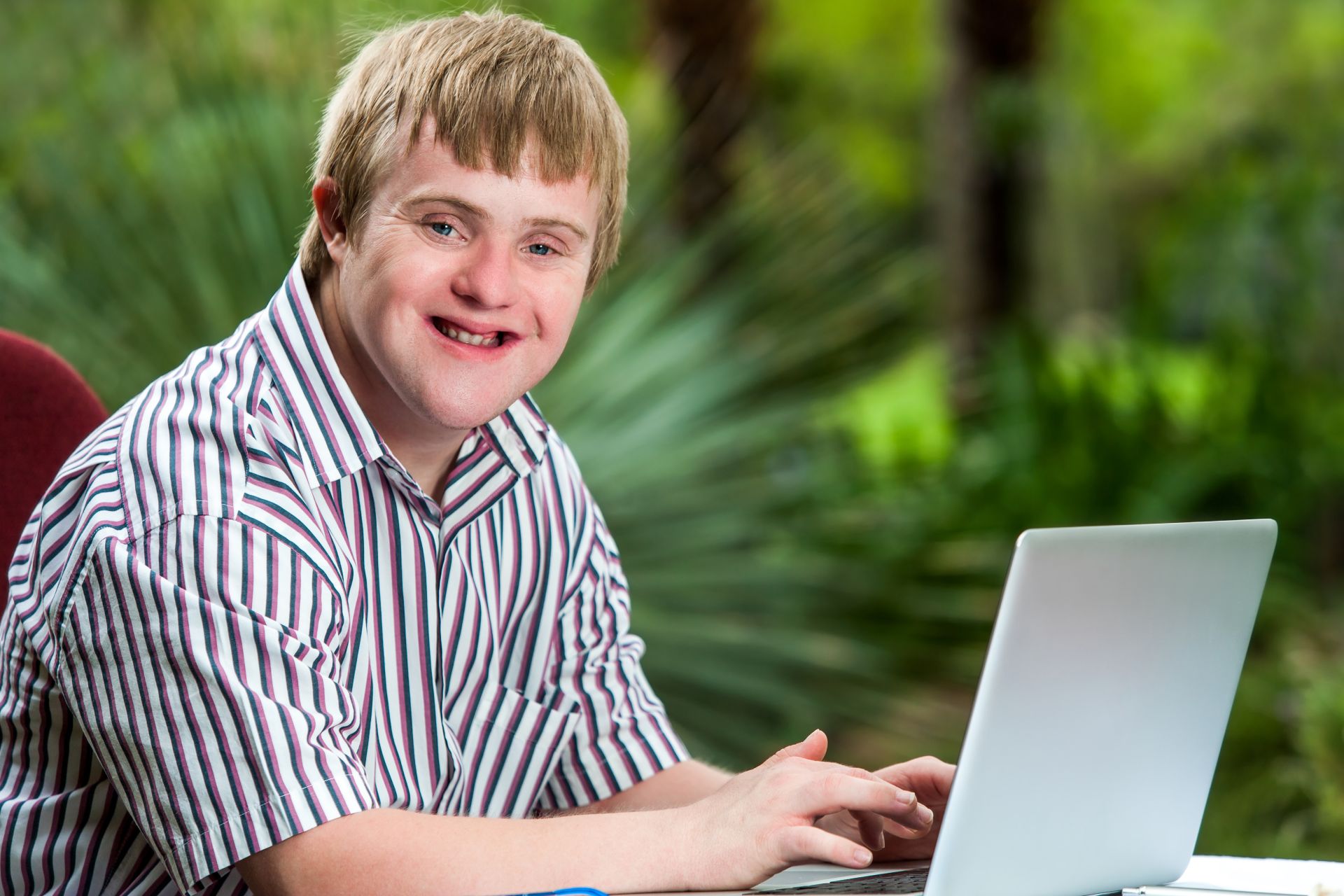 Self-advocates learning about career planning, job search, and workplace skills online in a self-paced environment.