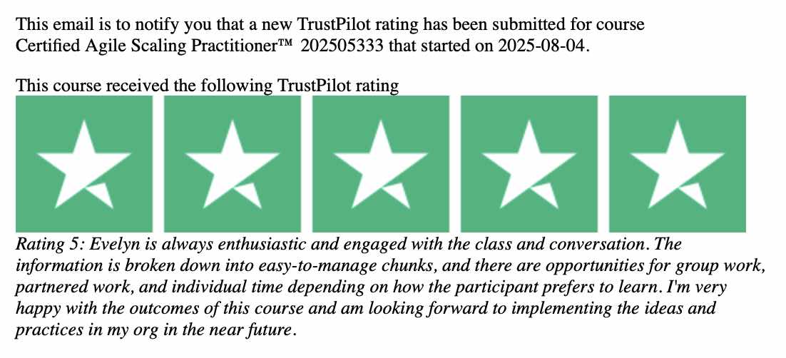 Testimonial from our past graduates