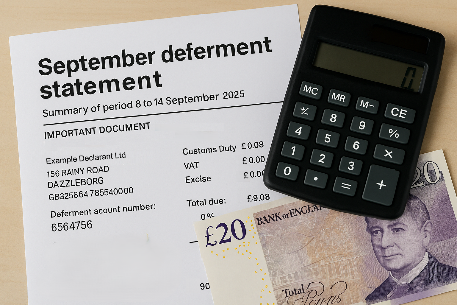 Deferment Accounts - methods of CDS customs liability payment