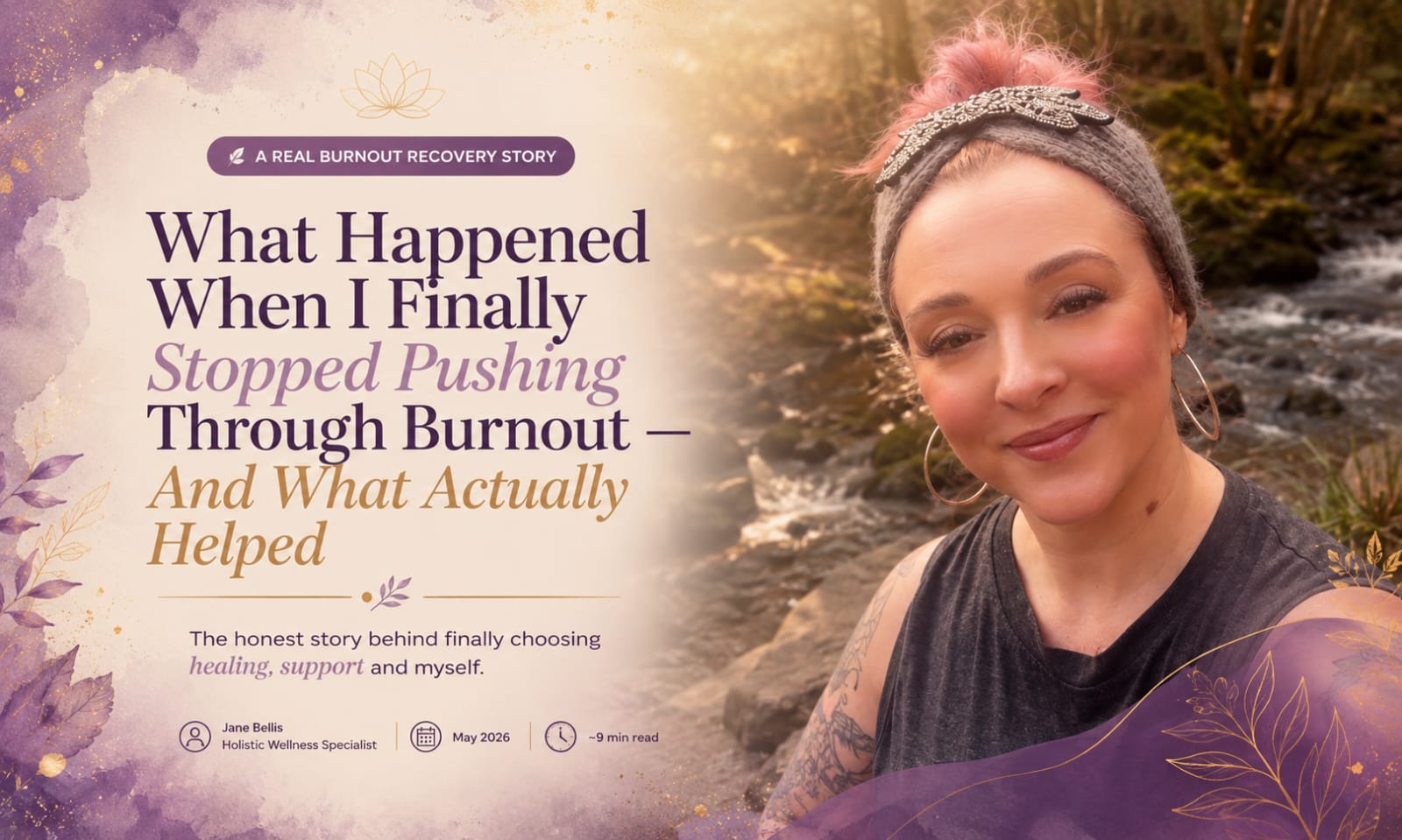 Woman sitting quietly with a warm drink — the moment of stopping and choosing recovery