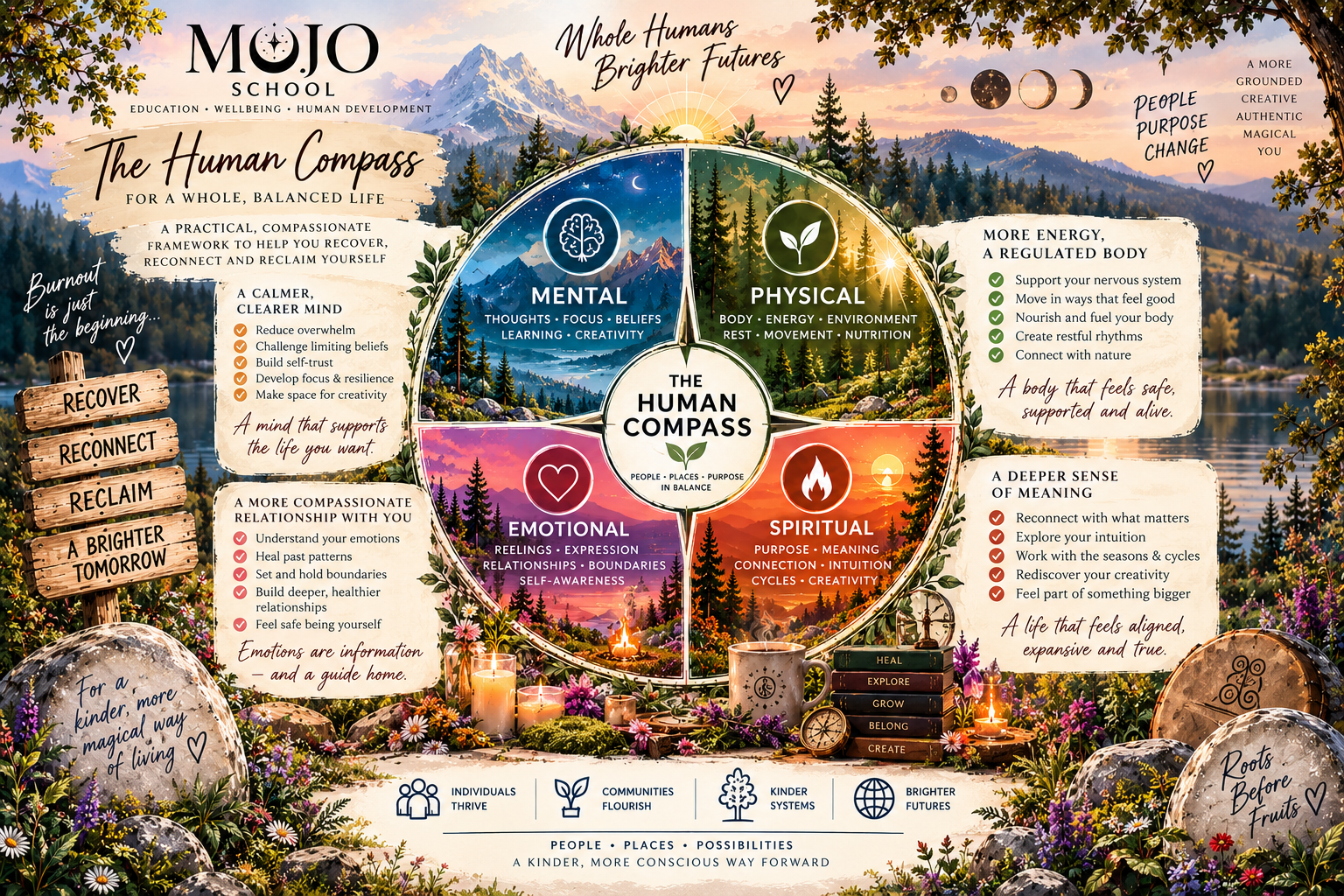 The Human Compass: Mental, Physical, Emotional and Spiritual framework