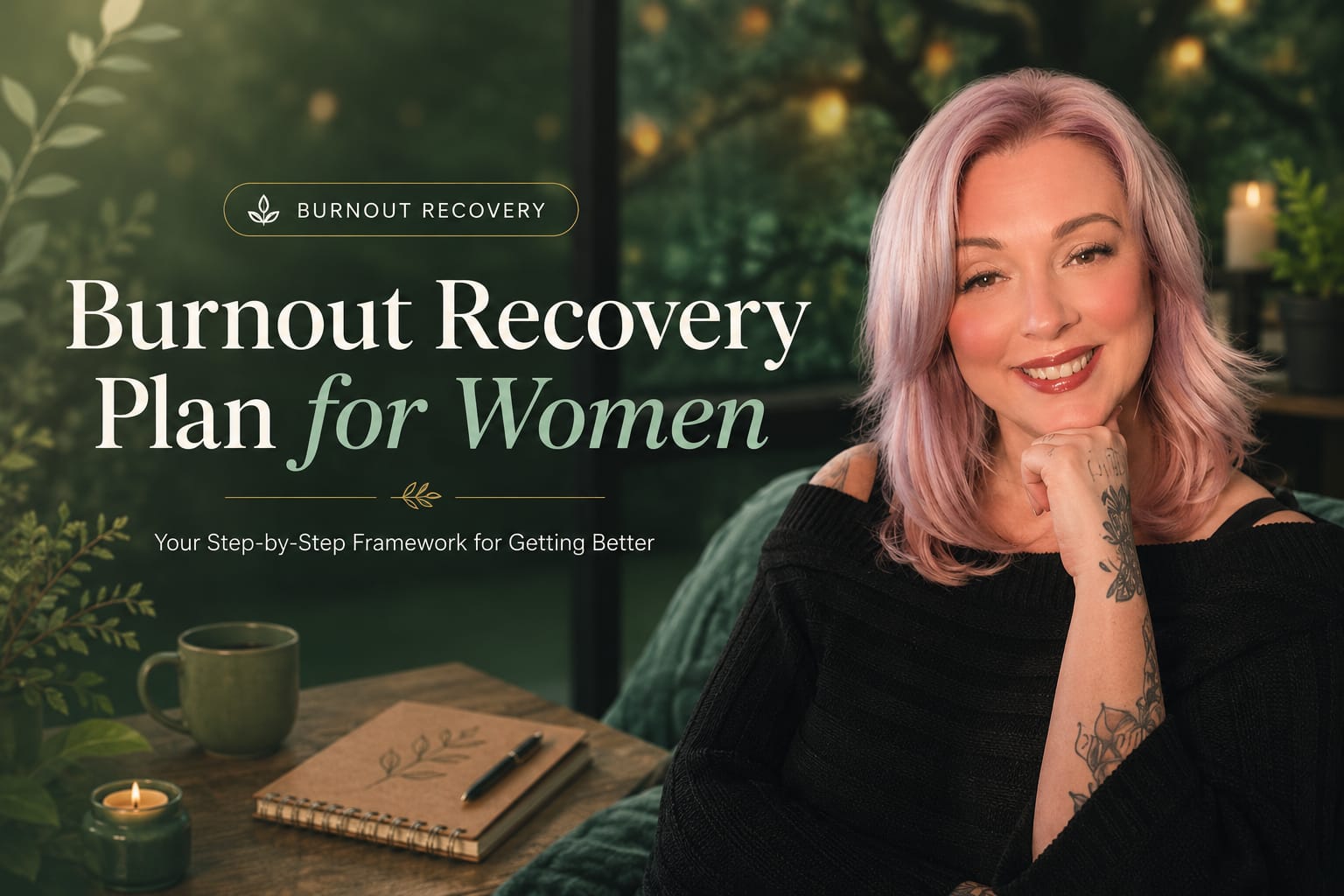 Woman resting peacefully — burnout recovery plan for women