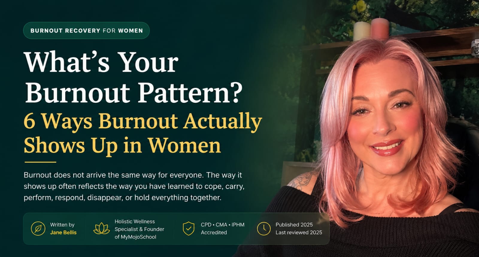Woman reflecting on her personal burnout pattern and recovery needs