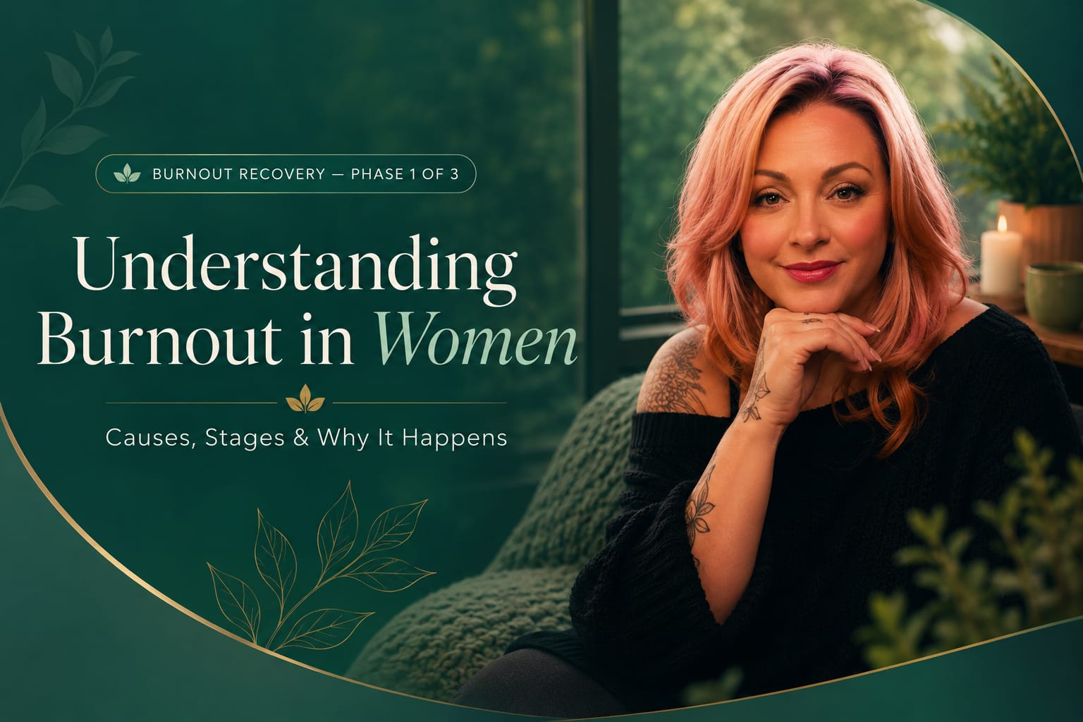 Woman sitting quietly looking exhausted — understanding burnout in women